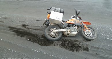 Motorrad umgekippt im Sand